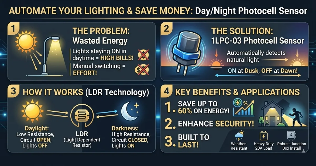 Photocell Day/Night Sensor: A Smart Solution for Automated Lighting