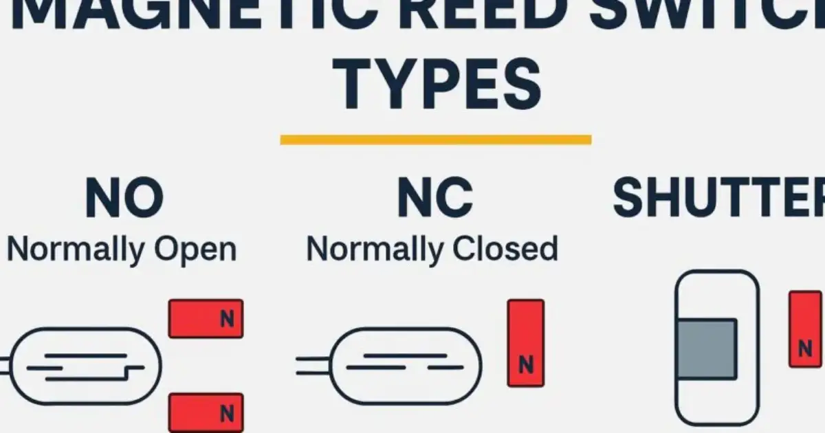 Magnetic Reed Switch Types NO, NC & Shutter Explained
