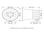 Electronic Siren Dimension Diagram image