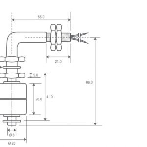 Horizontal Stainless Steel Float Switches Diagram