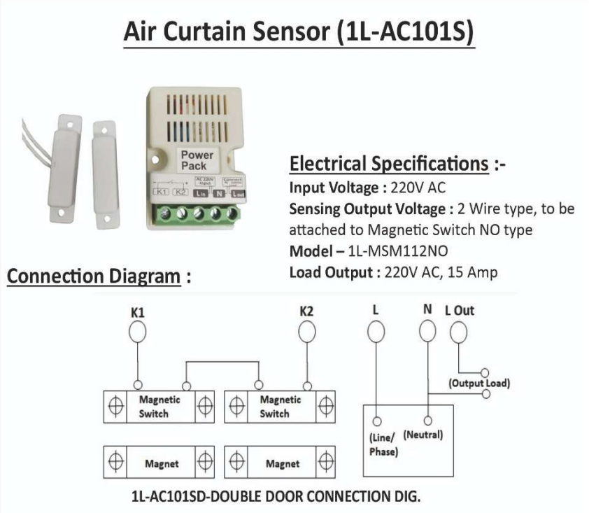 Air curtain sensor wiring diagram